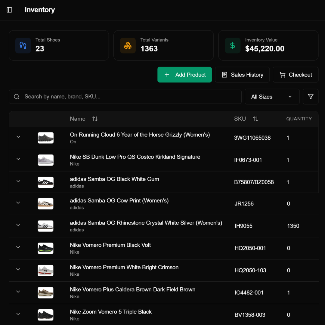 Never lose track of inventory again.